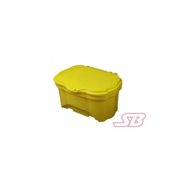Homok és szelektív anyag tároló ovális 400 literes sárga, targoncázható