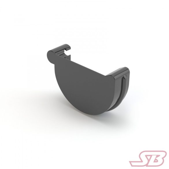 Műanyag ereszcsatorna 75/63 véglemez jobbos antracit