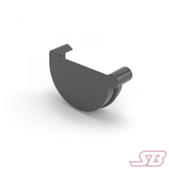 Műanyag ereszcsatorna 75/63 véglemez balos antracit