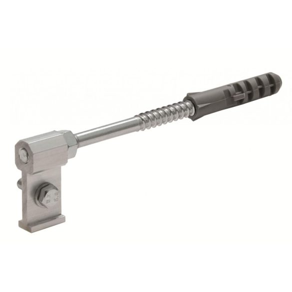 Műanyag ereszcsatorna lefolyócsőtartó tiplis szárral, 180mm-es