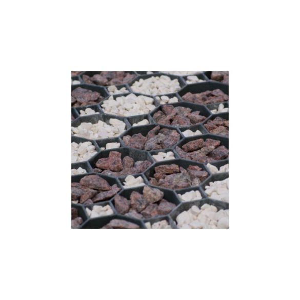 Műanyag, zöld gyeprács, 49,2cm x 49,2 cm, 4cm magas