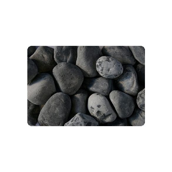 Márvány díszkavics ébenfekete / 25 KG / 15-25 mm