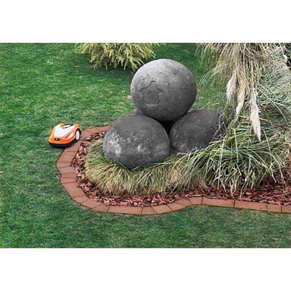 Robotfűnyíró szegélykő, téglalap, 44x22 cm - homok