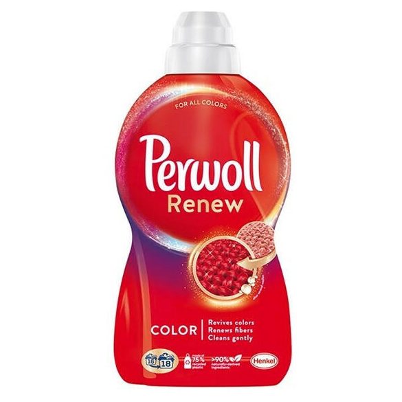 Perwoll folyékony mosószer 18 mosás, 0,990 L színes (piros)