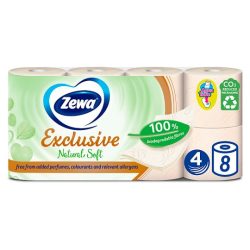   Zewa WC papír (Toalettpapír) Exclusive 4 rétegű 8 tekercses Natural Soft
