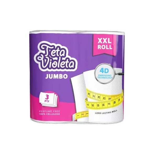 Violetta papírtörlő 3 rétegű 2 tekercs Jumbo XXL