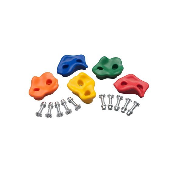 Mászókőkészlet - vegyes színekben, közepes méret kb. 100-120mm, 5db/szett