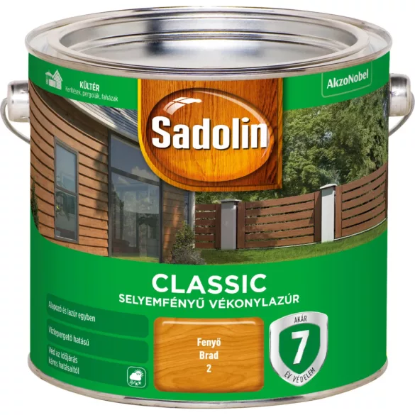 Sadolin Classic HP 2,5l UV álló vékonylazúr - fenyő