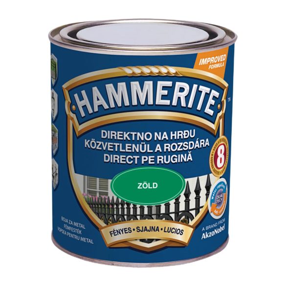 Hammerite fémfesték 0,75l fényes, zöld