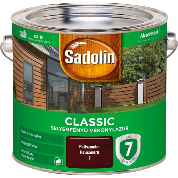 Sadolin Classic HP 2,5l UV álló vékonylazúr - paliszander