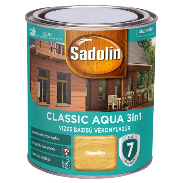 Sadolin Classic HP 0,75l UV álló vékonylazúr - világostölgy