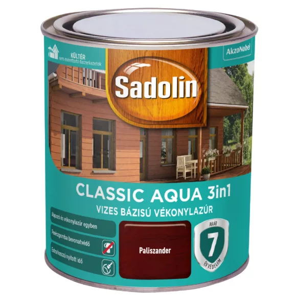 Sadolin Classic HP 0,75l UV álló vékonylazúr - paliszander
