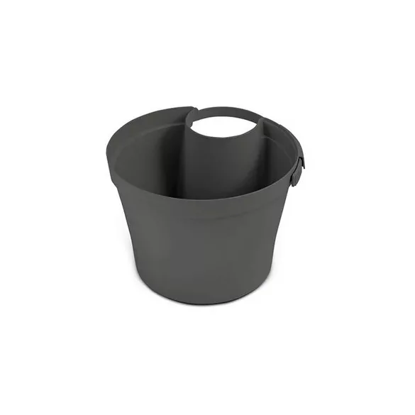 Csatornára szerelhető virágcserép 22 cm - antracit