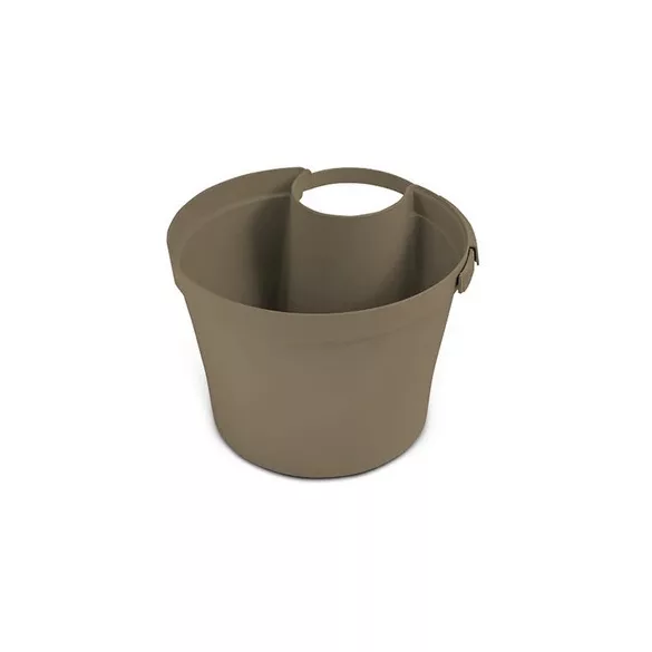Csatornára szerelhető virágcserép 22 cm - mocca