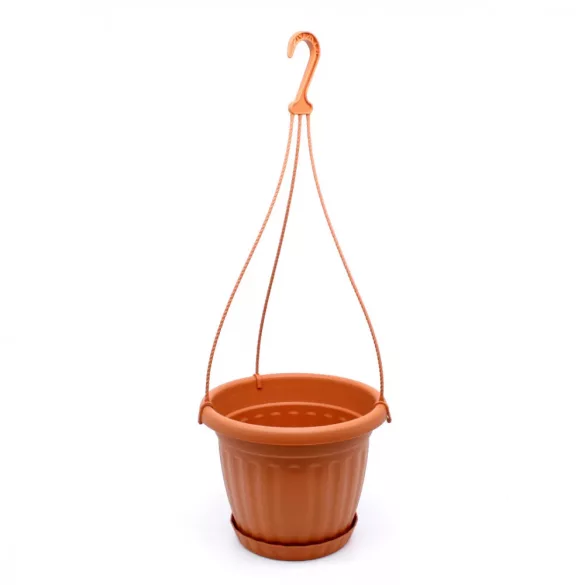 CAPRI 23 cm pálcás cserép, kaspó, akasztós terracotta