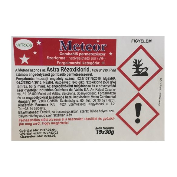 Meteor /rézoxi./ 30 gr lev.