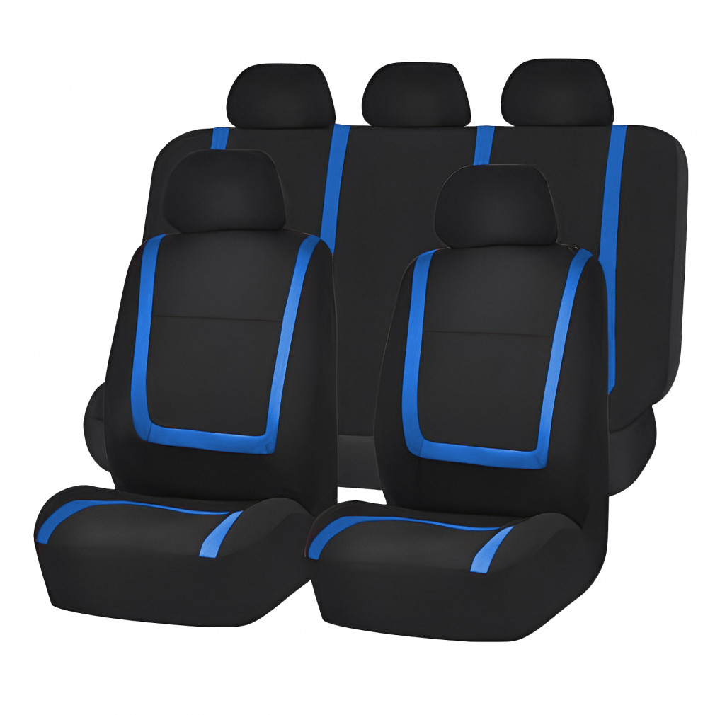 Autós üléshuzat szett - kék / fekete - 9 db-os - HSA001